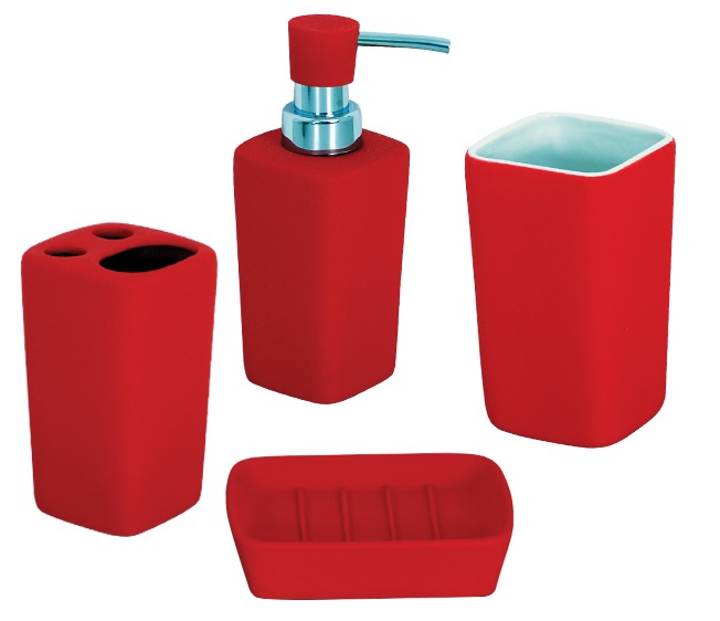  Аксесоари Haiti Red за баня 