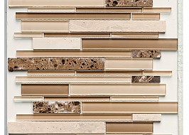 Glass & Stone Mix Strip Beige