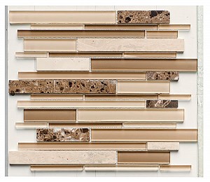 Glass & Stone Mix Strip Beige