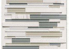  Glass & Stone Mix Strip White