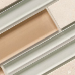 Стъклокерамична мозайка Glass & Stone Mix Strip Cream