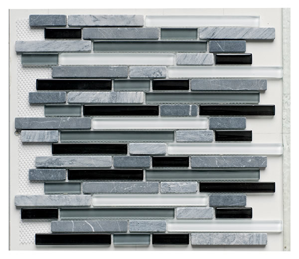 Glass & Stone Mix Strip Black