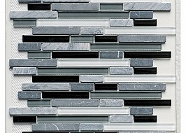 Glass & Stone Mix Strip Black