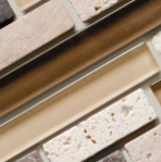 Стъклокерамична мозайка Glass & Stone Mix Strip Beige