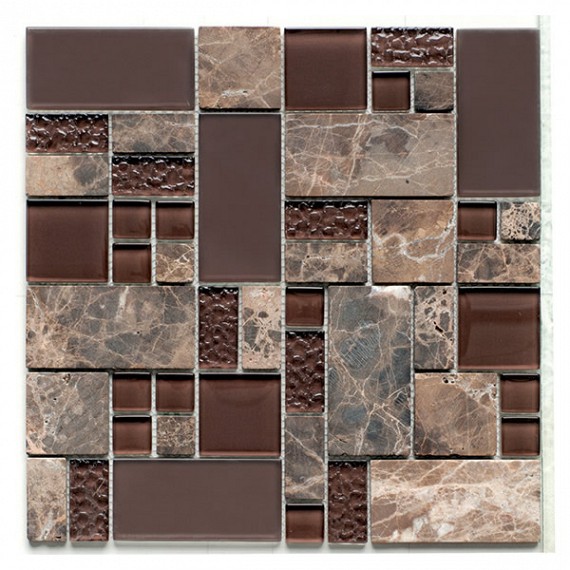 Glass & Stone Mix Brown