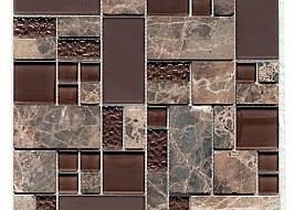 Glass & Stone Mix Brown