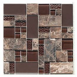 Glass & Stone Mix Brown