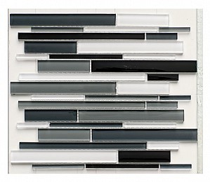 Стъклокерамична мозайка Glass & Stone Mix Black